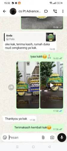 Testimonial Papan Bunga Pernikahan pasirmunjul