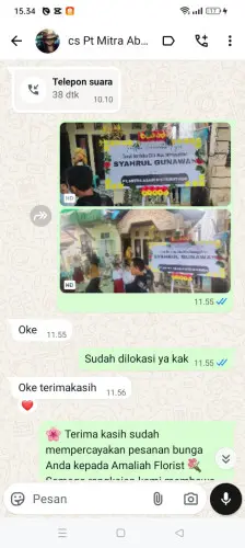 Testimonial Papan Bunga pasirmunjul