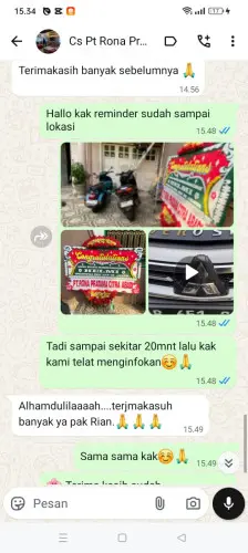 Testimonial Papan Bunga pasirmunjul